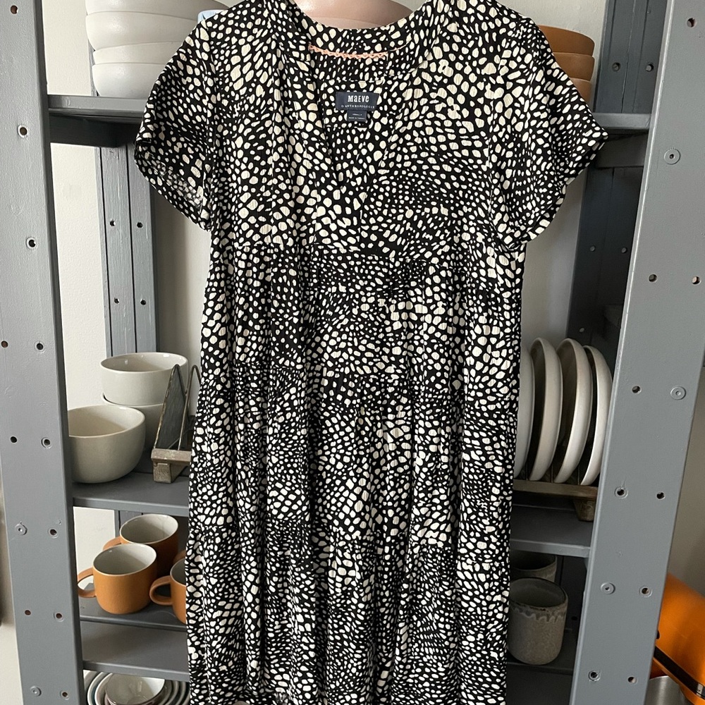Maeve X Anthropologie XSP Mini Shift Dress B&W